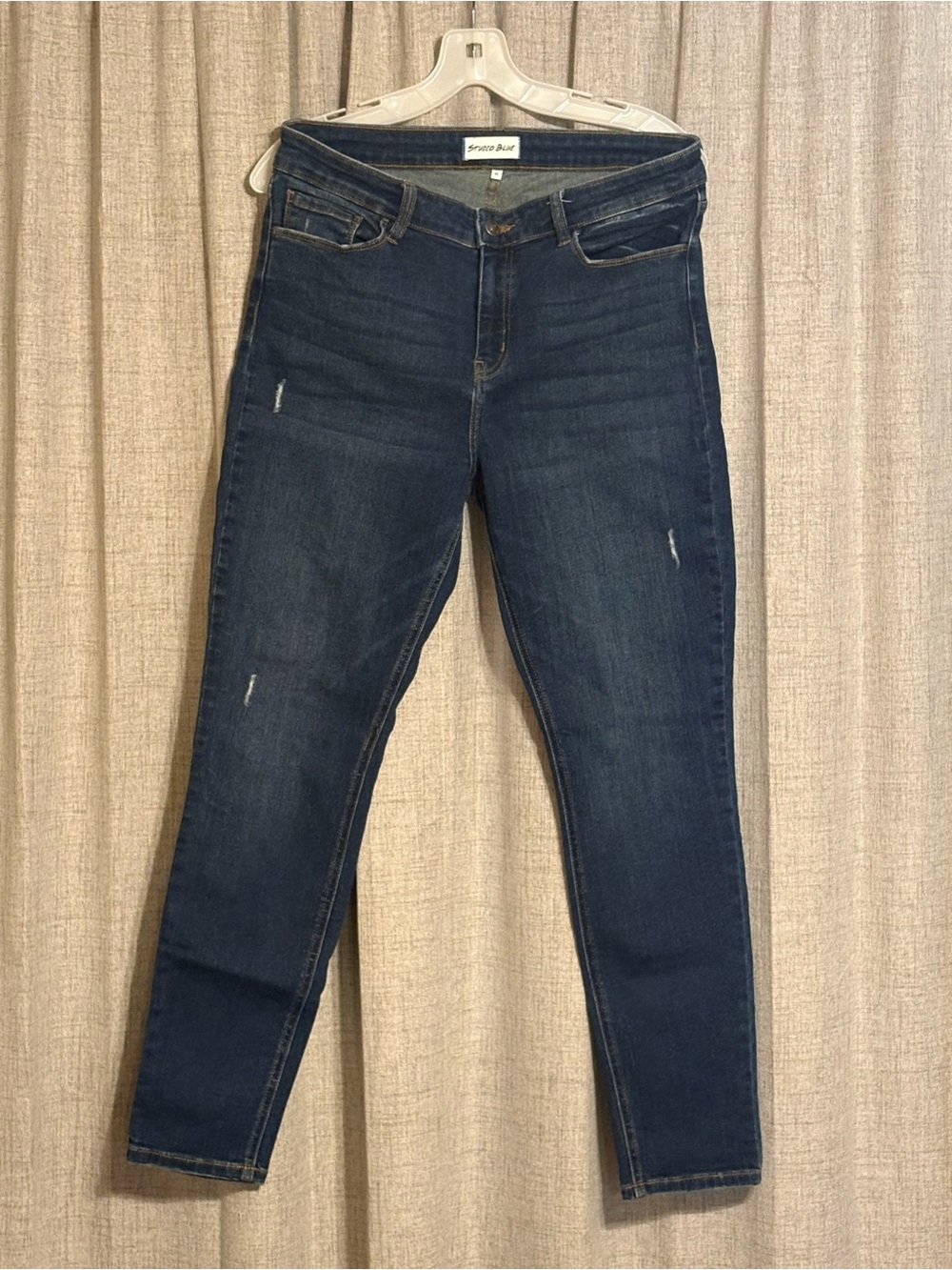 Dark Blue High-Rise Skinny Jeans by Sonoma